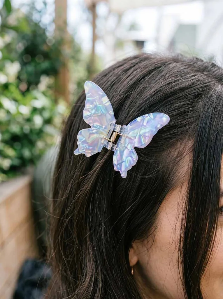 butterfly clip hairstyle for long hair — easy 3-minute casual everyday style