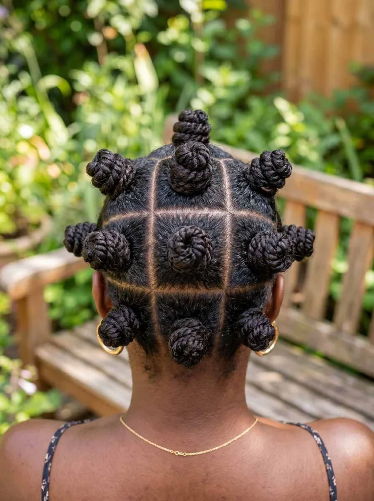 bantu knots protective hairstyle for 3C to 4C curly hair — step-by-step easy style