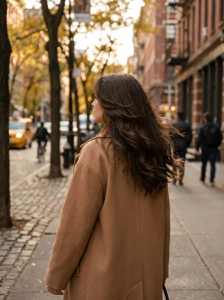 butterfly cut with face-framing layers on long brunette hair — movement and dimension