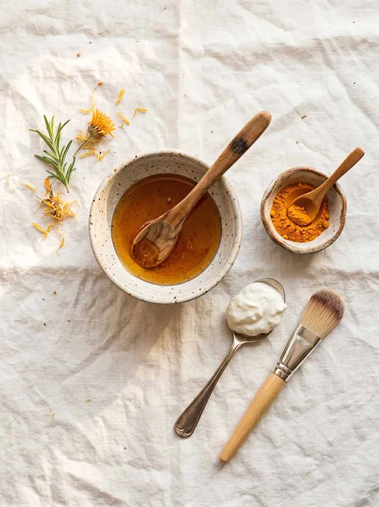 DIY honey turmeric face mask for naturally glowing skin