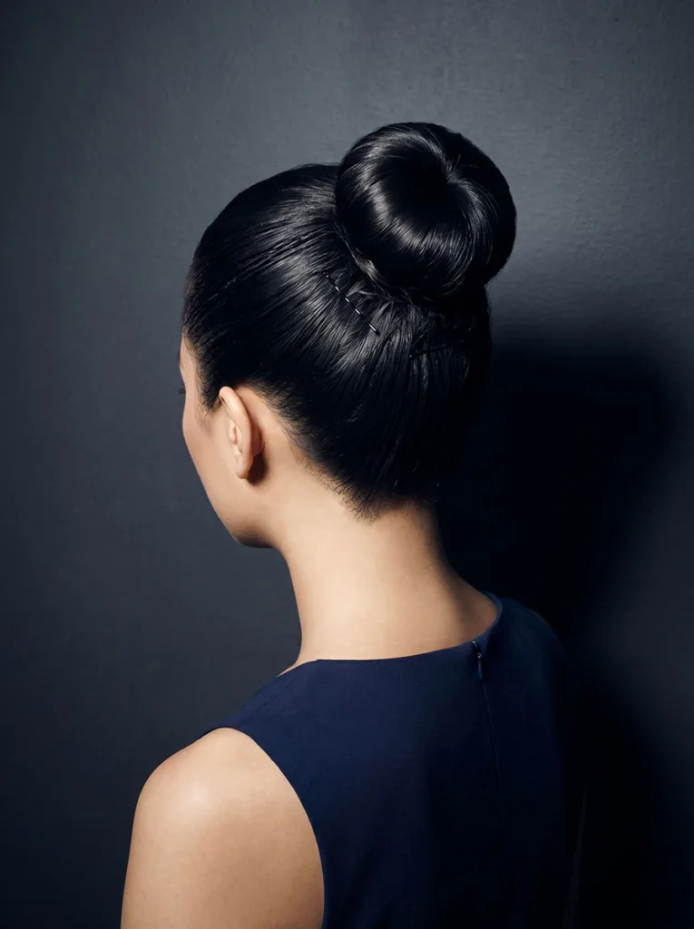 sleek high bun hairstyle polished professional easy 5-minute updo