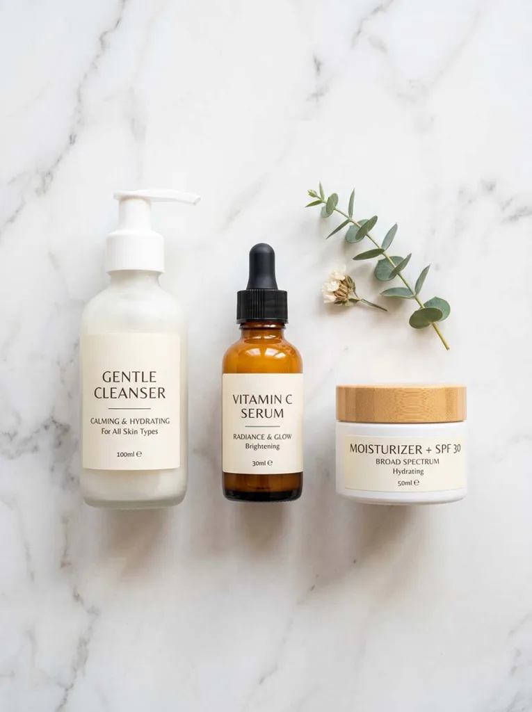 morning skincare routine for naturally glowing skin