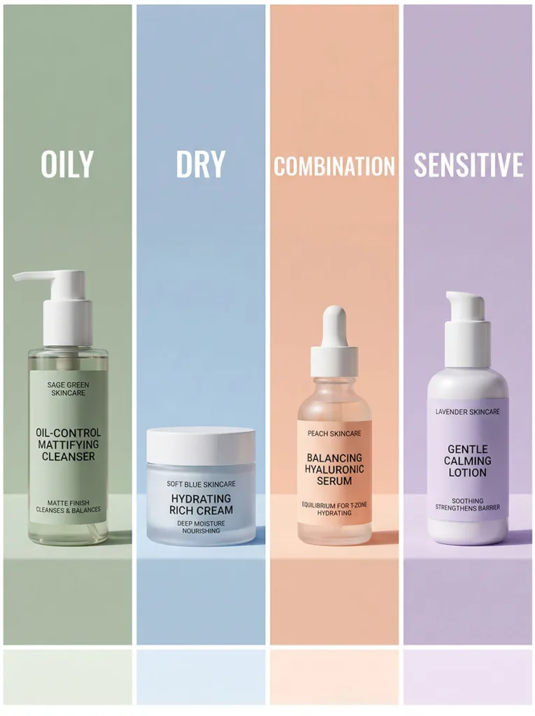 skincare routine by skin type — oily dry combination sensitive skin guide
