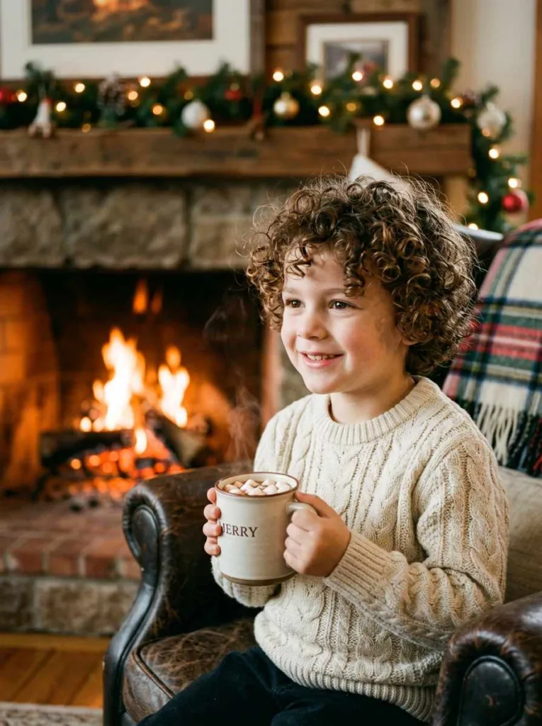 Curly top hairstyle for boys with defined natural curls