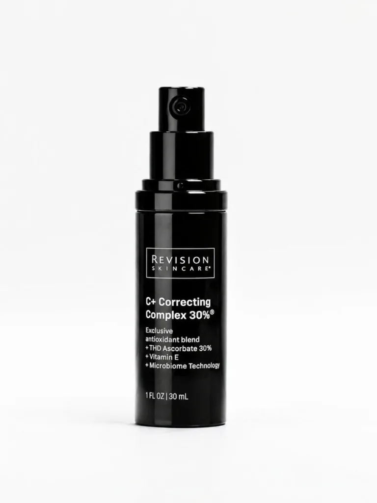 Revision C+ Correcting Complex 30 percent vitamin C serum bottle on white background