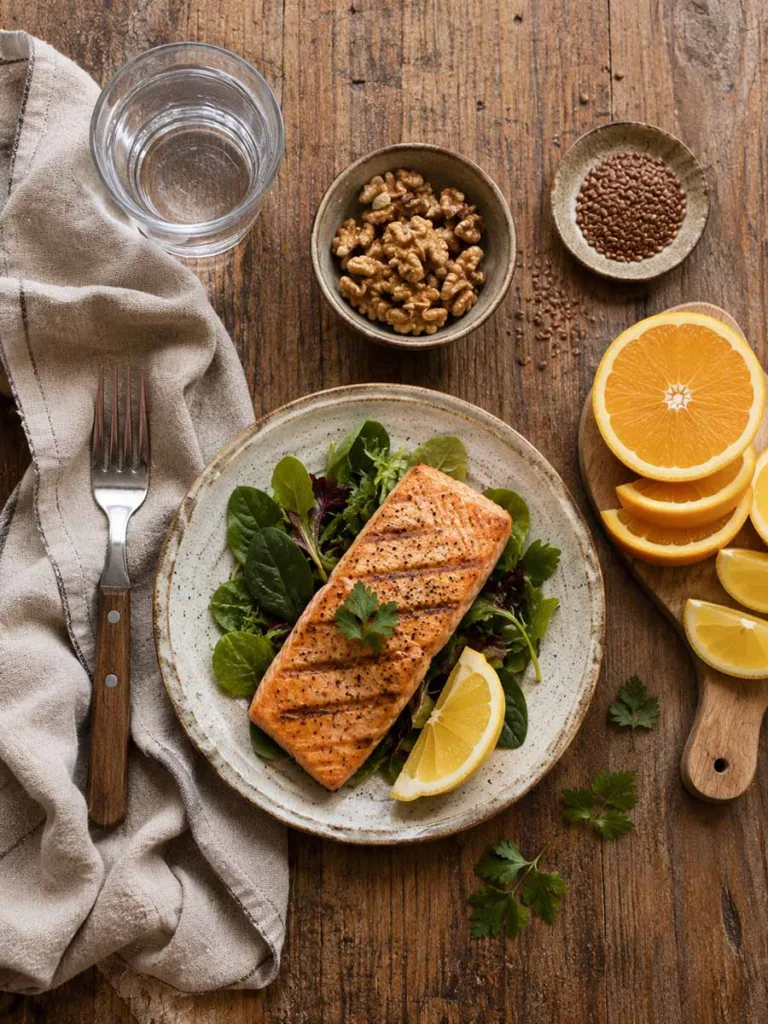 Omega-3 rich foods that support skin hydration and the skin barrier in fall