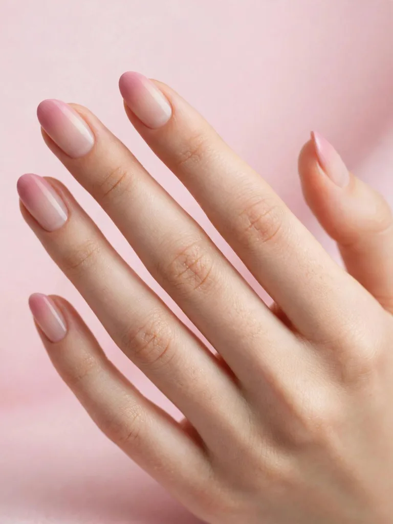 Ghost rose fading into nude in a baby boomer blend