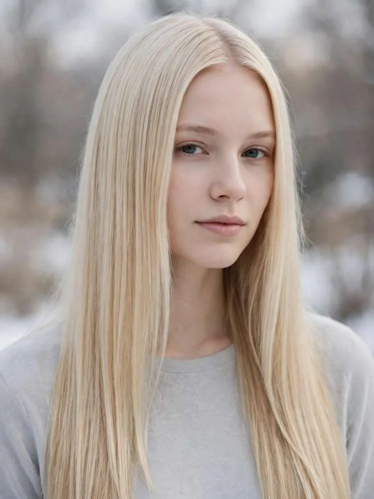 Linen Blonde blonde shade, winter hair color idea 12