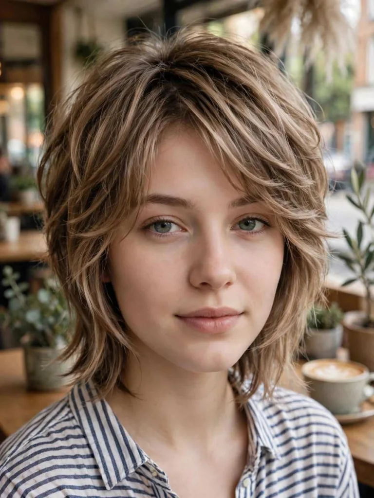 Grown Out Bixie For Pixie Grow Out on a woman in her early 20s, short layered hair