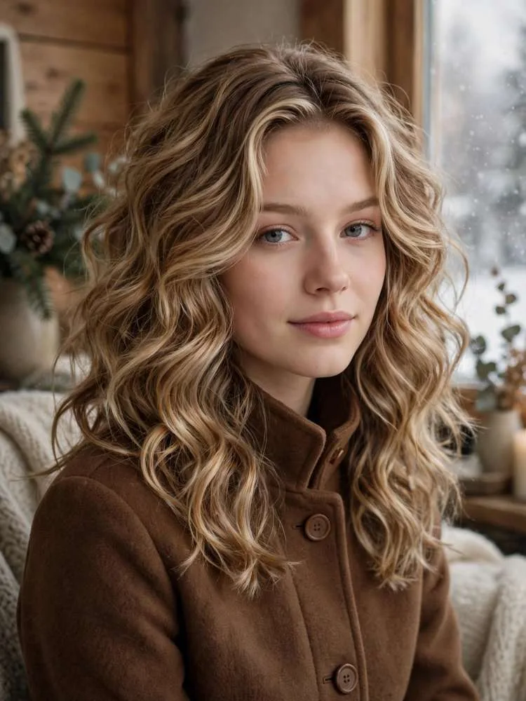 Teddy Bear Blonde blonde shade, winter hair color idea 19